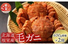 B-21003 【北海道根室産】毛がに400g前後×2尾