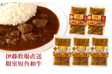 A-13009 【北海道根室産】短角和牛ビーフカレー3P、牛すじカレー2Pセット