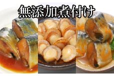 B-09048 無添加煮付けレトルトセット(さんま・いわし・ほたて)