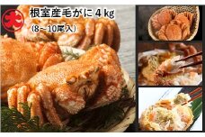 E-01003 【北海道根室産】ボイル毛がに8～10尾(計4kg)