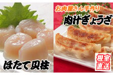 A-36043 餃子25個×1P、ほたて貝柱200g×1P