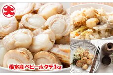 A-01048 ＼漁業者応援品／【北海道根室産】ボイルベビーホタテ1kg