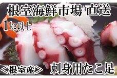 A-11213  【北海道根室産】刺身用たこ足1本(1kg以上)