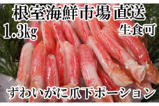 B-14086  生食用本ズワイガニ爪下棒肉ポーション1.3kg