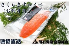 B-20003 【北海道根室産】さくらますルイベ(刺身用)半身×4枚(計1.2～1.5kg)