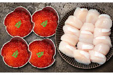 B-24011 いくら醤油漬け100g×4P(計400g)・ほたて500gセット