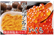 D-40050 エゾバフンウニ塩水パック130g×1P、いくら醤油漬150g×1P[2026年1月中旬以降発送]