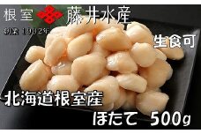 A-42125 ＼漁業者応援品／【北海道根室産】お刺身ほたて貝柱500g