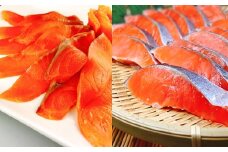 D-09035 スモークサーモン8～16P(計2kg)＆塩銀鮭切り身1切(約70g)×40P