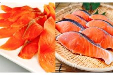 E-09008 スモークサーモン12～20P(計3kg)＆塩キングサーモン切り身1切(約100g)×35P