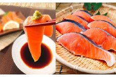 E-09009 お刺身トラウトサーモン10～25本(計5kg)＆塩キングサーモン切り身1切(約100g)×20P