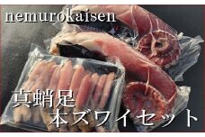 D-57035 刺身用真だこ足800g～1.2kg前後×2本、本ズワイガニ生ポーション500g×1P