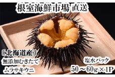 G-11001 無添加むきたてムラサキウニ塩水パック50～60g×1P[5月初旬以降発送]