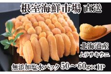 G-14001 無添加むきたてムラサキウニ塩水パック50～60g×1P[5月初旬以降発送]