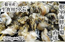 G-14040  【北海道根室産】生食用灯台つぶ(ボイル済)250g×2P(計500g)