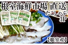 G-28029  【北海道根室産】根室海鮮市場＜直送＞たこしゃぶ用水たこ150g×3P(加熱調理用)