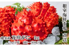 B-14122 【北海道根室産】花咲ガニ400～500g×3尾
