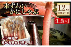 F-56014 【生食可・カット済・棒肉のみ】ずわいかにしゃぶ1.2kg