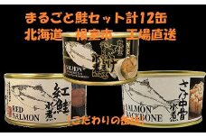 F-78011 水煮缶詰鮭セット(計12缶)