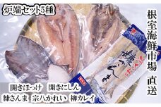 G-11080 炉端セット5種(開きほっけ・開きにしん・宗八かれい・柳かれい・糠さんま)