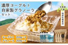 【北海道直送！】濃厚ヨーグルト3個・自家製グラノーラ3個セット