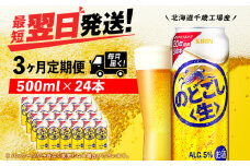 【定期便3ヶ月】キリンのどごし＜生＞ 500ml（24本）＜北海道千歳工場産＞