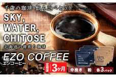 【定期便 3カ月】千歳の珈琲 飲み比べセット 合計600ｇ