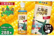 【定期便 全12回】【北海道限定】北海道とうきび茶 500ml×24本 とうきび とうもろこし お茶 コーン茶 とうもろこし茶