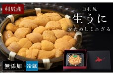【2025年6月より発送】白利尻 生うに お試しミニざる ムラサキウ二 60ｇ 海鮮 海産物 魚介類 うに 冷蔵