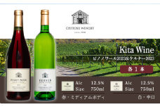 ワイン ヴィンテージ 【数量限定】 飲み比べ 750ml×２本 セット お酒 アルコール ギフト 箱 ワイナリー 赤ワイン 白ワイン 辛口 ピノノワール 2023 ケルナー2023 北海道