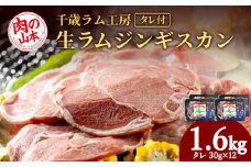 千歳ラム工房 生ラムジンギスカン 1.6㎏たれ付き ラム肉 羊肉 北海道 ≪肉の山本≫