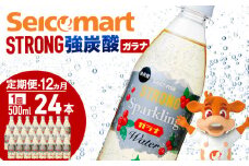 【定期便12ヵ月】セコマ ガラナ 強炭酸水 500ml 24本 1ケース 北海道 千歳製造 飲料 炭酸 ペットボトル