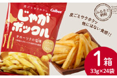 【北海道限定】 じゃがポックル オホーツクの塩 1箱（24袋） スナック お菓子 お土産 千歳 北海道 限定