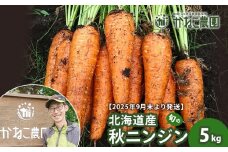 【2025年9月末より発送】北海道産 旬の秋ニンジン 5㎏ 【かねこ農園】