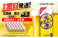 【定期便6回・隔月】キリンのどごし＜生＞ 500ml（24本）＜北海道千歳工場産＞