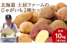【2025年秋発送】 じゃがいも2種 食べ比べ 各5kg 計10kg《土居ファーム》 野菜 やさい 芋 いも 北あかり レッドムーン 男爵 メークイン 北海道 千歳