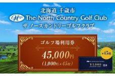 ザ・ノースカントリーゴルフクラブ1,000円ご利用券×45枚 ゴルフ スポーツ チケット 利用券 施設 アクティビティ