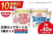 日清ヌードル2種セット カップヌードル・シーフードヌードル各20食 ラーメン 麺 即席麺 麺類 ラーメン カップ麺 インスタントインスタント 麺類 カップラーメン