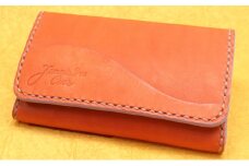 Vague 名刺入れ(ルージュ)｜北海道 滝川市 革 革製品 名刺入れ 名刺 牛革 豚革 ビジネス ルージュ