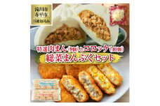 ◆滝川市・赤平市共通返礼品◆お総菜まんぷくセット コロッケと肉まん |楽楽食品 楽楽食品 豚まん にくまん 中華 ぶたまん 電子レンジ　テーブルマーク 冷凍コロッケ 惣菜 弁当 おかず 揚げ物 セット