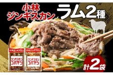小林ジンギスカン ラム ラムステーキ 2種セット ラム肉 ラムステーキ 肉 羊 羊肉 ジンギスカン 詰め合わせ 2種 簡単調理 フライパン調理 味付け 厚切り ステーキ 送料無料 北海道 滝川市