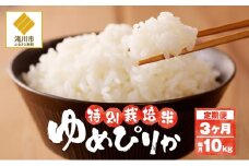 【先行予約】令和7年産米 北海道滝川産 特別栽培ゆめぴりか 10kg 3ヵ月連続 ※10月中旬・新米からお届け｜北海道 滝川市 米 お米 白米 精米 ゆめぴりか ユメピリカ 特別栽培 定期便 連続お届け