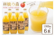 林檎の森ジュース 1,000ml×6本 セット [三谷果樹園 北海道 砂川市 12260541] リンゴ りんご 100% ストレート ジュース レビューキャンペーン