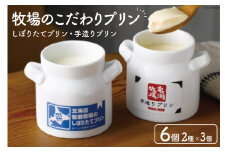 牧場のこだわりプリン 2種×3個 計6個セット [岩瀬牧場 北海道 砂川市 12260350] スイーツ プリン 食べ比べ セット レビューキャンペーン
