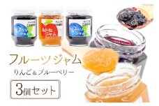 フルーツジャム 140g×3個 セット [三谷果樹園 北海道 砂川市 12260531] フルーツ 果物 りんごジャム ブルーベリージャム 国産 小分け 小瓶 レビューキャンペーン