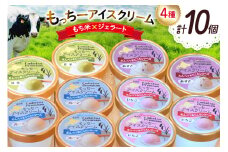 【もち米×ジェラート】もっちー アイスクリーム 4種 計10個 詰め合わせ [シーピーエス 北海道 砂川市 12260807] アイス ジェラート デザート スイーツ ミルク いちご ストロベリー 抹茶 あずき レビューキャンペーン