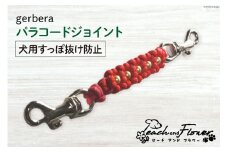 犬用 すっぽ抜け防止 パラコードジョイント gerbera 1個 [ピーチアンドフラワー 北海道 歌志内市 01227ae014] 犬 散歩グッズ ハーネス 首輪