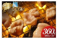 塩 ホルモン 180g 2パック 計360g [木村精肉店 北海道 歌志内市 01227al005] 小分け 冷凍 焼き肉 焼肉 豚