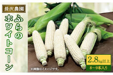 富良野 ホワイトコーン 2.8㎏(8～9本)スイートコーン　とうもころし【1265608】