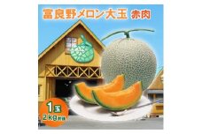 富良野メロン大玉　赤肉1玉(2.1kg前後)【1267742】